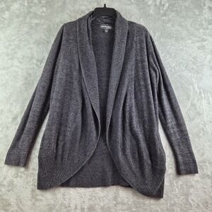 Barefoot Dreams Cardigan Medium Grey Cozy Chic Lite Knit Open Front Layering